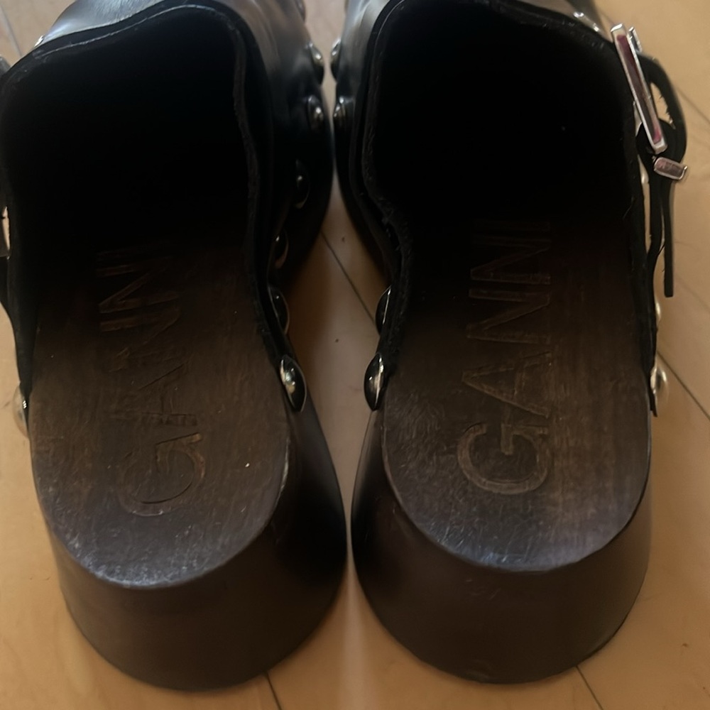Ganni embellished leather clogs new 39 - Picture 13 of 14